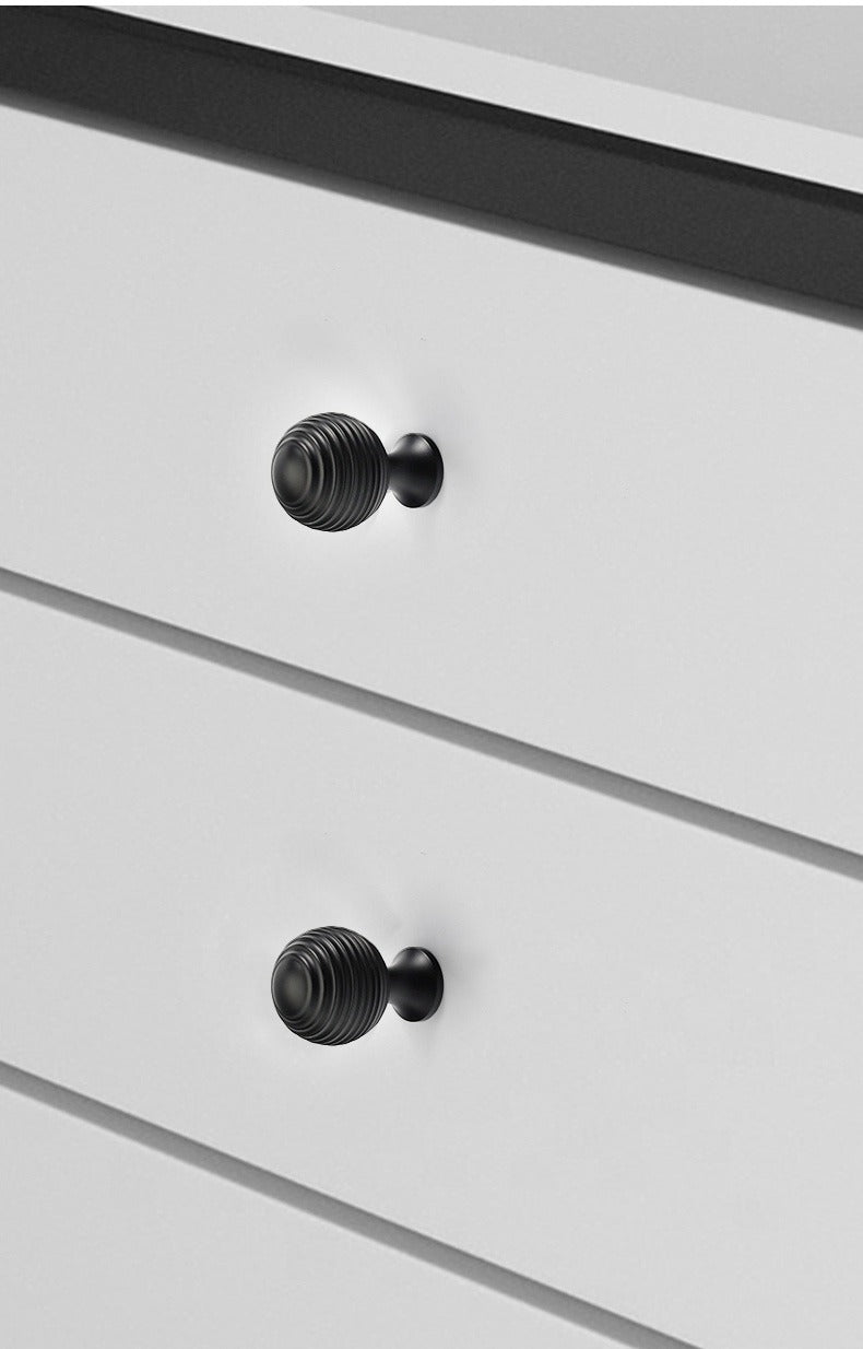 Astral knob B-0002, black brass, Dia25mm, brushed finish, for bedroom &amp; bathroom cabinets by Mantara