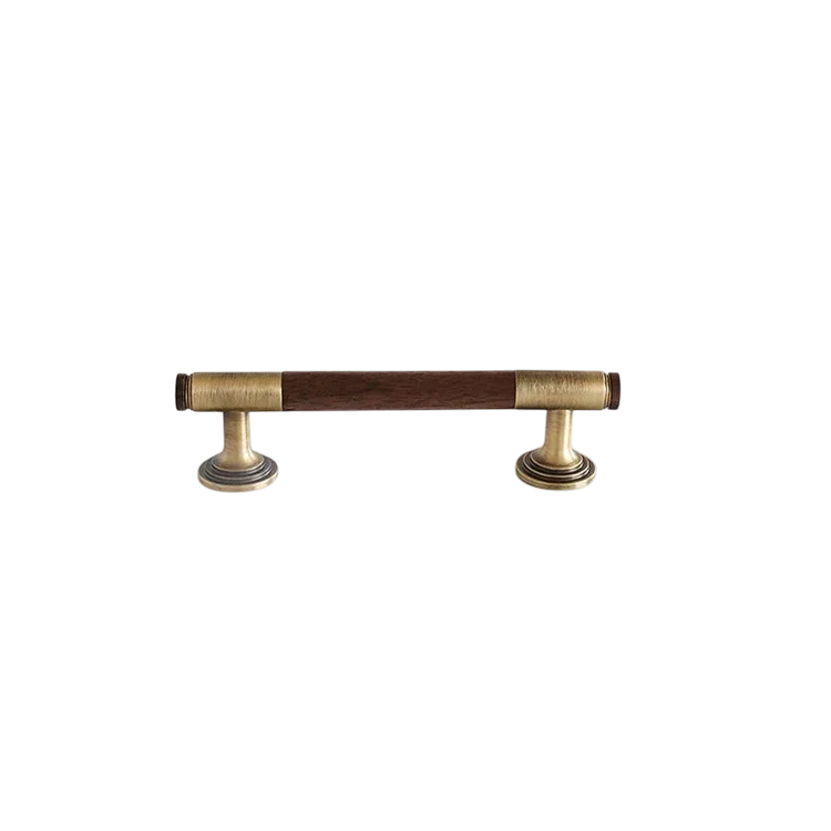Rovan Hnadle B-0163 solid brass T bar cabinet pull handle, bronze walnut &amp; silver walnut finish, sizes 68mm 130mm 160mm, for kitchen drawers &amp; wardrobes by Mantara