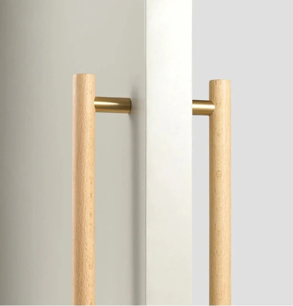 Mantara Modern Pull Handle  W-0058 is a polished wood handle in gold, black, bronze for drawers and cabinets.