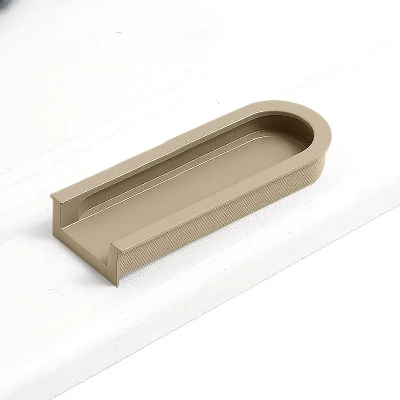 Norvia Handle AL-0026 aluminium alloy cabinet handle, brushed finish, sizes 64mm 110mm, black white green brown beige grey, for drawers &amp; wardrobes by Mantara