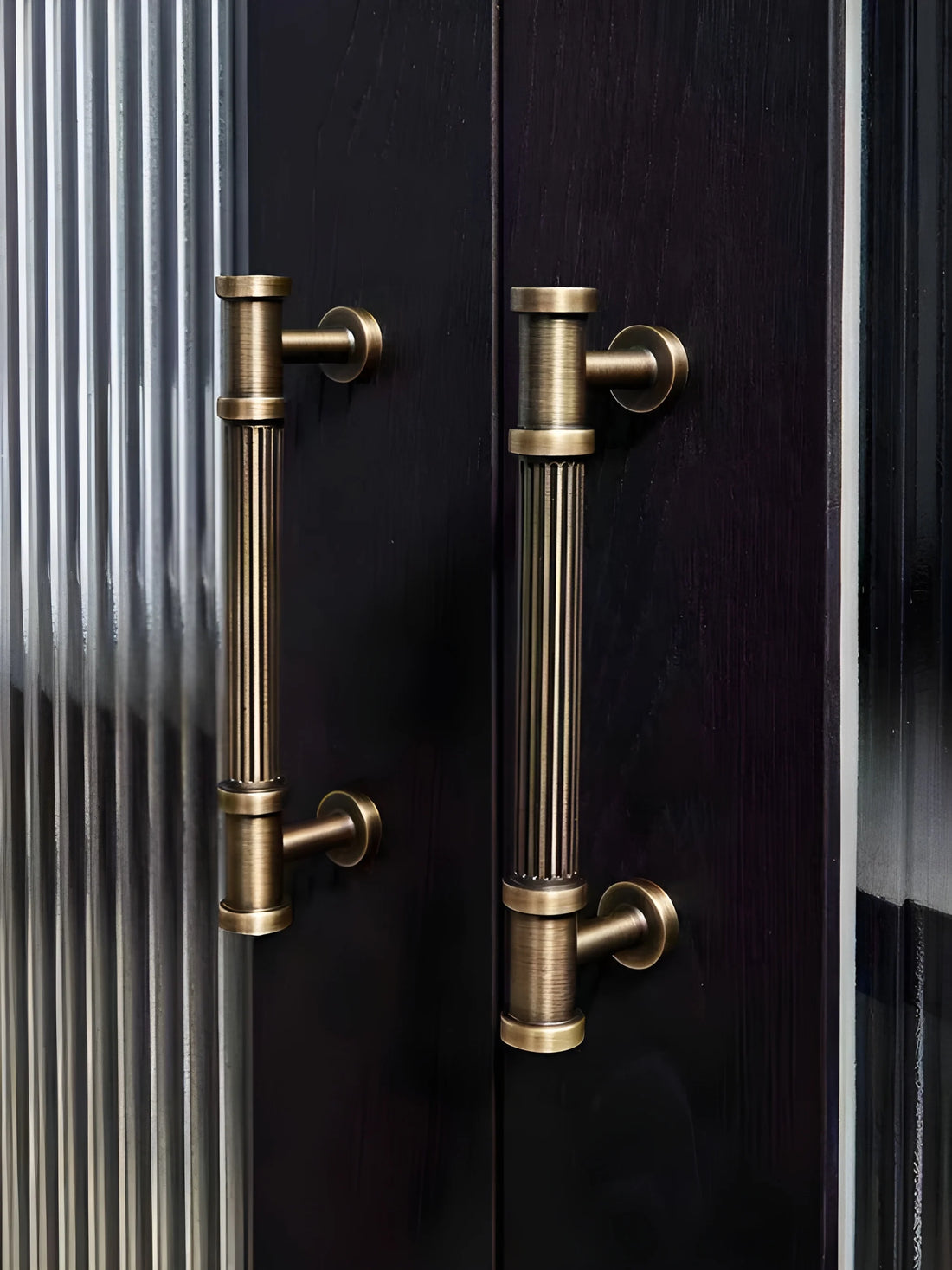 B-0136 solid brass cabinet knob &amp; pull handle, bronze brushed finish, sizes 30mm 123mm 156mm 219mm, for kitchen drawers &amp; wardrobes by Mantara