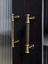 B-0136 solid brass cabinet knob & pull handle, bronze brushed finish, sizes 30mm 123mm 156mm 219mm, for kitchen drawers & wardrobes by Mantara