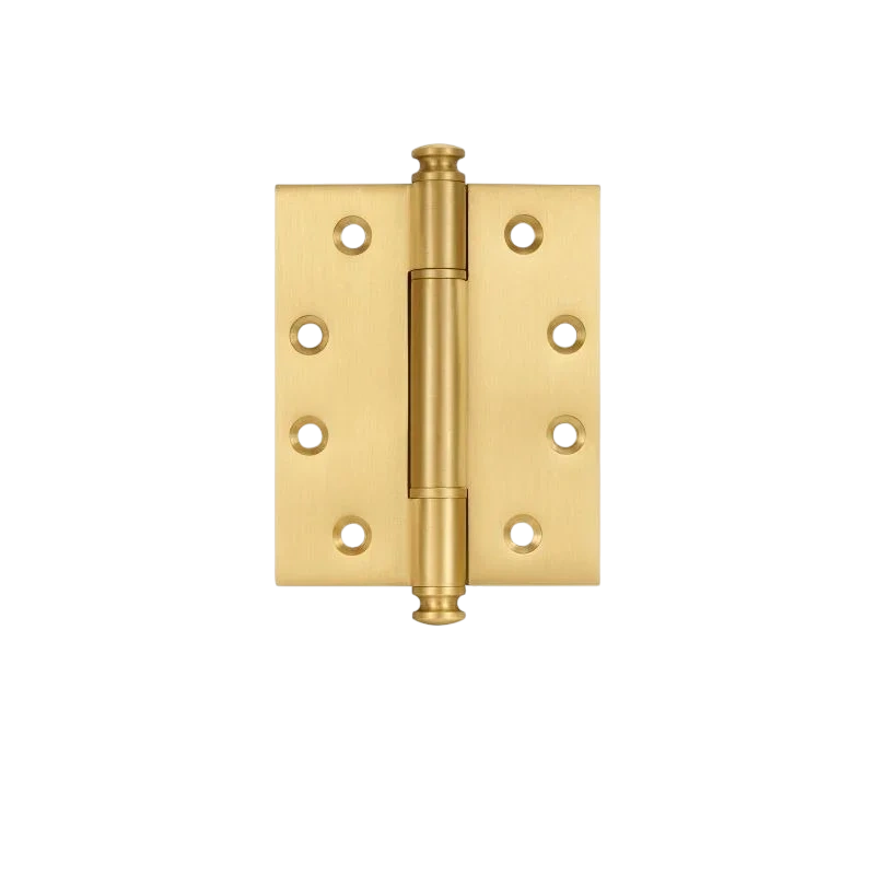 Mantara Varen Hinge HNG-008 is a modern brass hinge in brushed bronze, black, or gold finish for furniture.