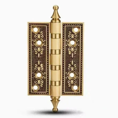 Zentra Hinge HNG-005 brass hinge for cabinets, brushed finish, sizes 101mm 127mm 152mm 203mm, gold variants, suitable for drawers &amp; furniture by Mantara