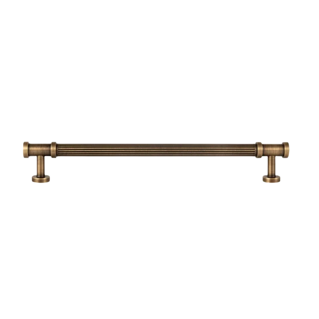 B-0136 solid brass cabinet knob &amp; pull handle, bronze brushed finish, sizes 30mm 123mm 156mm 219mm, for kitchen drawers &amp; wardrobes by Mantara