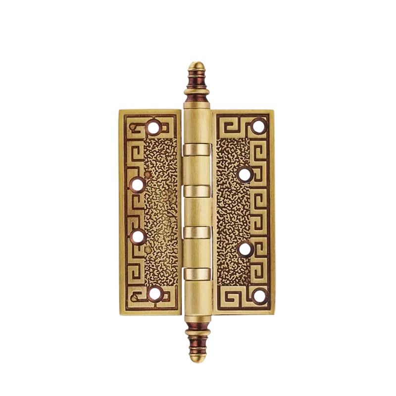 Sovrin Hinge HNG-003 brass hinge for cabinets, brushed finish, sizes 100mm 127mm, in coffee black &amp; red gold, suitable for drawers &amp; furniture by Mantara