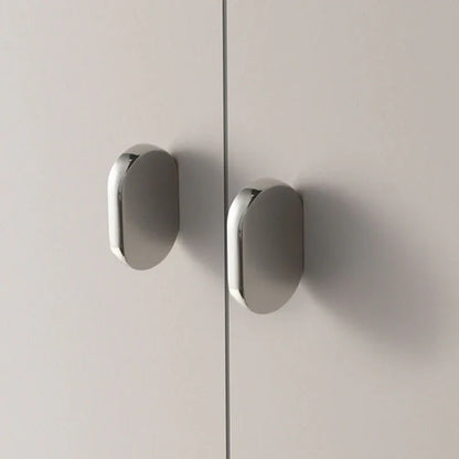Mantara Saven Knob Z-0041 polished chrome zinc T-bar handle for kitchen and dresser drawers, modern design.