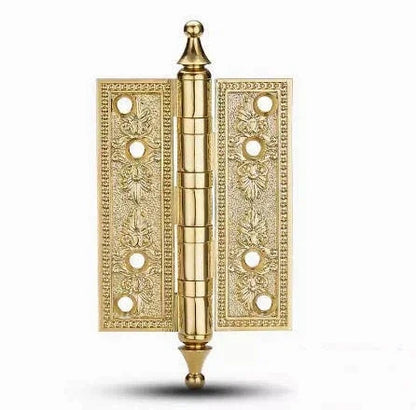 Zentra Hinge HNG-005 brass hinge for cabinets, brushed finish, sizes 101mm 127mm 152mm 203mm, gold variants, suitable for drawers &amp; furniture by Mantara