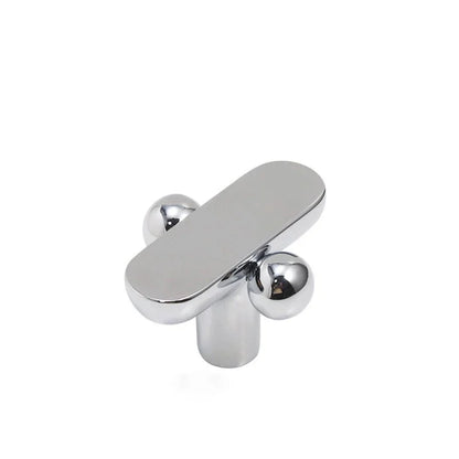 Auren Knob B-0151 brushed gold and chrome brass cabinet knob, 38mm size, perfect for drawers, dressers &amp; wardrobe doors by Mantara