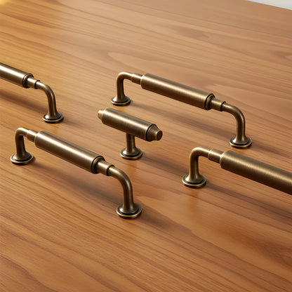 Braven Handle B-0128 brushed bronze brass furniture knob and handle, sizes 66mm 148mm 182mm, for kitchen drawers &amp; wardrobe shutters by Mantara