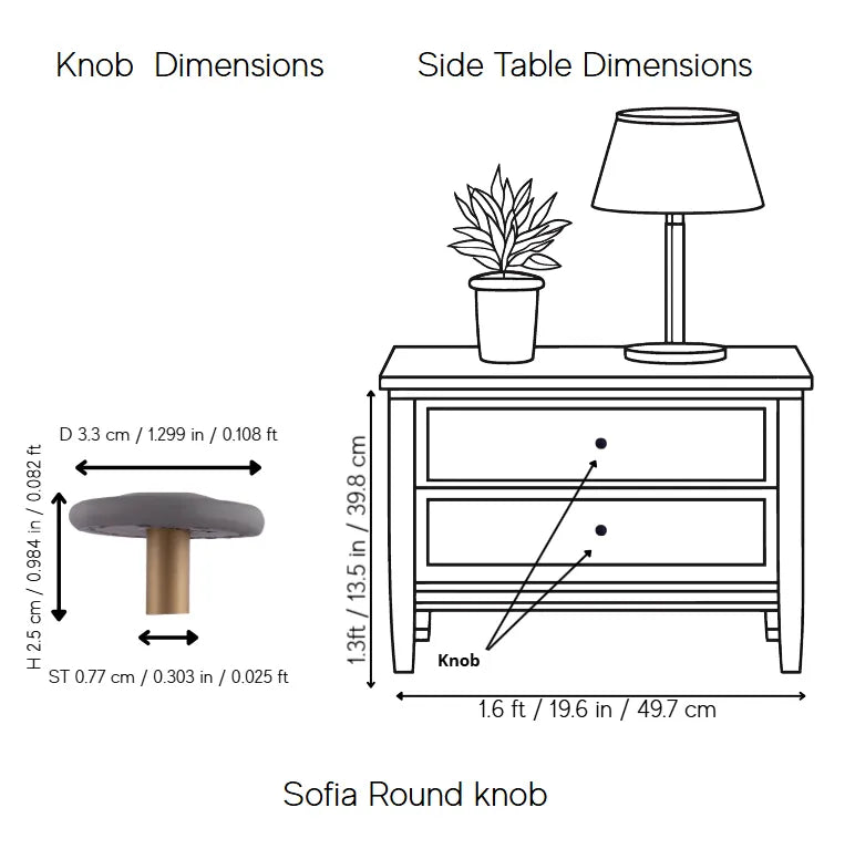 Sofia Round knob