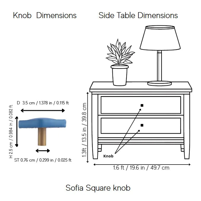 Sofia Square knob
