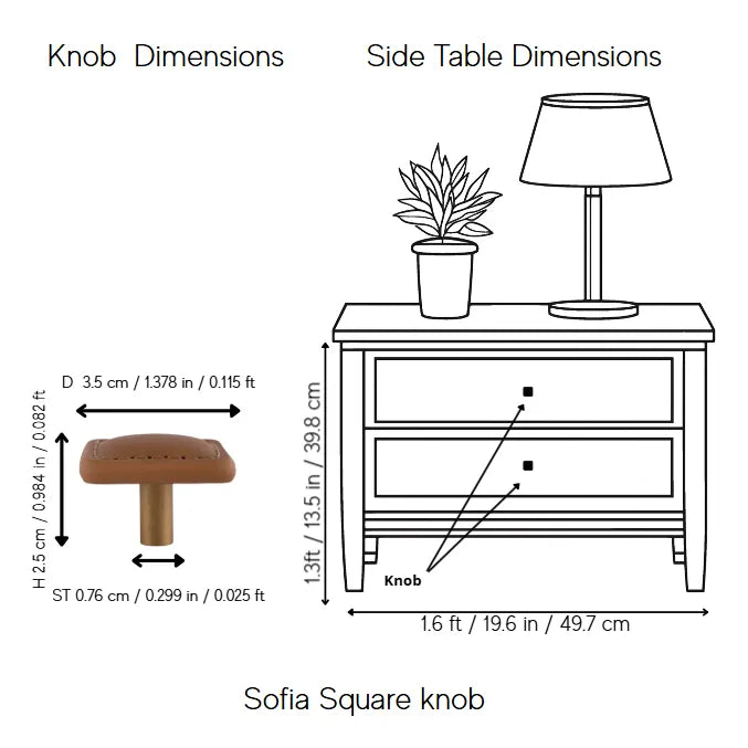 Sofia Square knob
