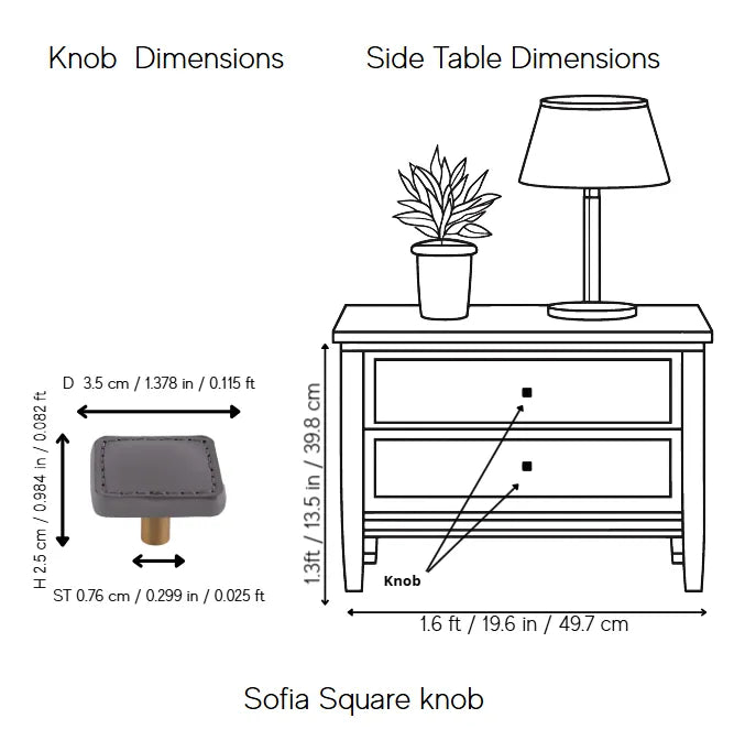 Sofia Square knob