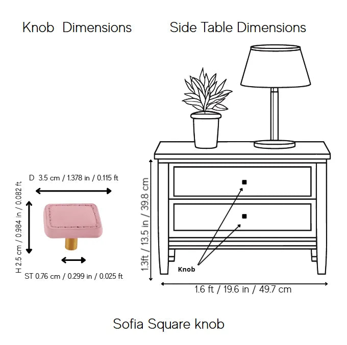 Sofia Square knob