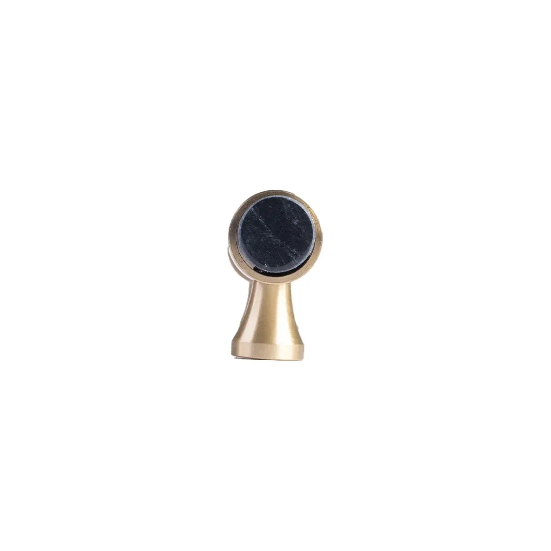 Marble and solid brass with green, black and white color for wardrobe, drawer handle by Mantara, model M-0009-H.