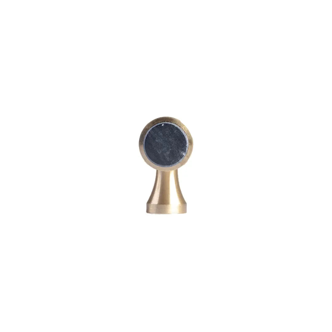 Marble &amp; brass T-bar handle in Grey  finish by Mantara, model M-0009-T, bar handle, cabinet handle, marble handle.