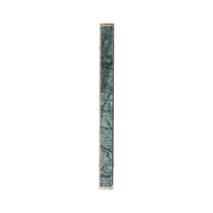 Acropolis solid brass &amp; marble cabinet handle, white|green|grey finish, by Mantara, model M-0010-H.