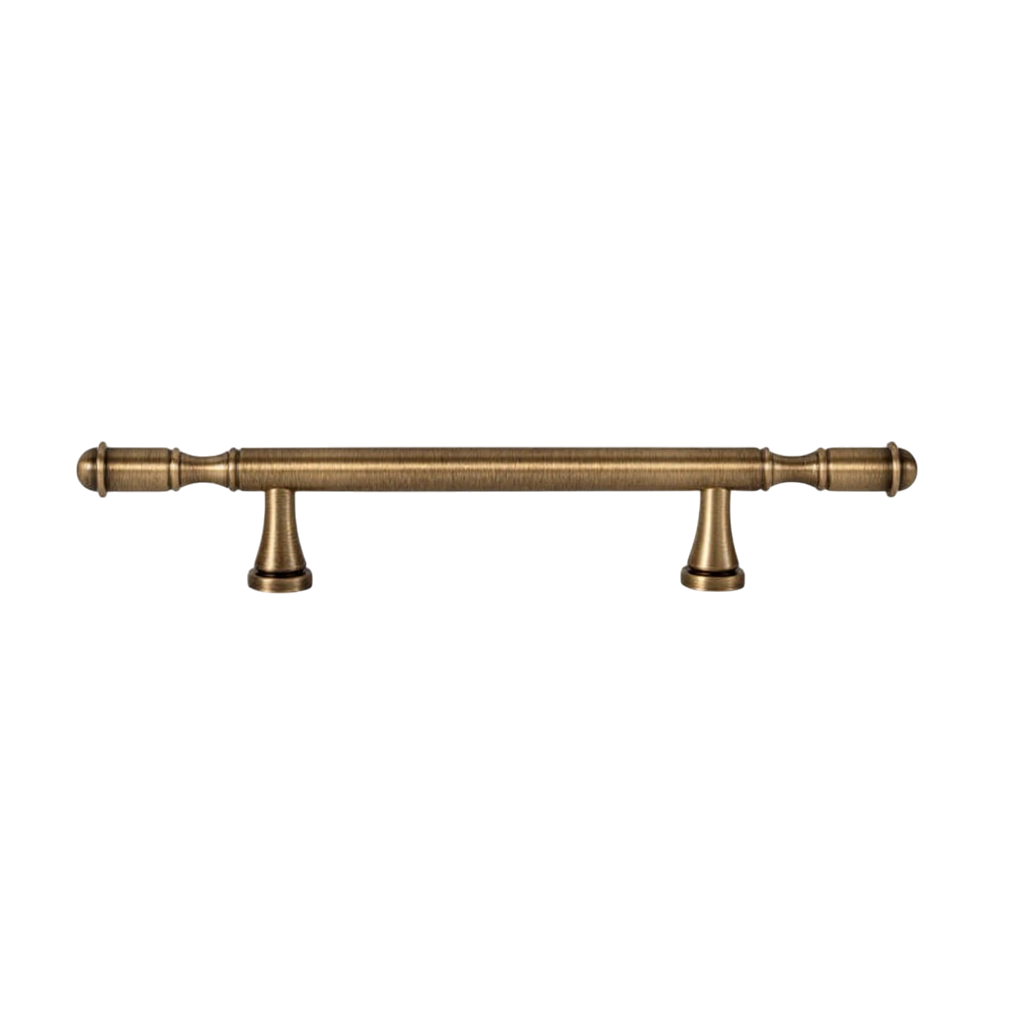 B-0150 brass cabinet fittings, knob and handle combo, bronze brushed finish, sizes 29mm 67mm 181mm 216mm 282mm, for drawers by Mantara