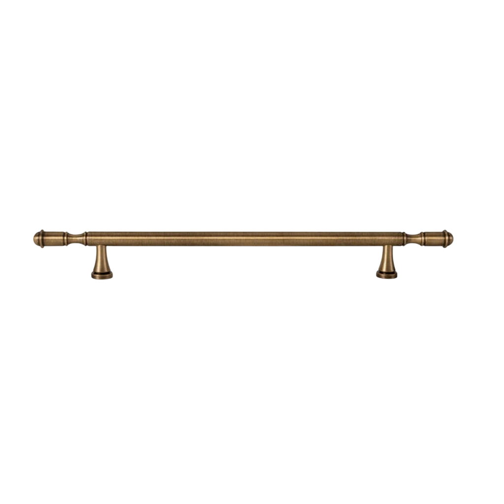 B-0150 brass cabinet fittings, knob and handle combo, bronze brushed finish, sizes 29mm 67mm 181mm 216mm 282mm, for drawers by Mantara