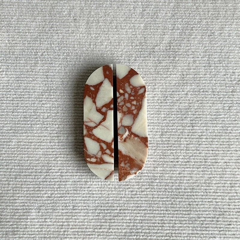 M-0019 marble cabinet pull handle, polished finish, sizes 160mm 320mm, for kitchen drawers &amp; wardrobes, white green red variants by Mantara