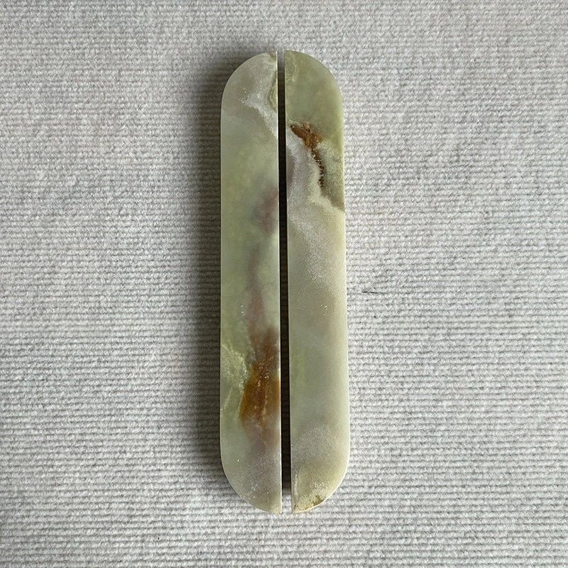 M-0019 marble cabinet pull handle, polished finish, sizes 160mm 320mm, for kitchen drawers &amp; wardrobes, white green red variants by Mantara