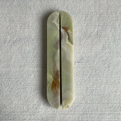 M-0019 marble cabinet pull handle, polished finish, sizes 160mm 320mm, for kitchen drawers &amp; wardrobes, white green red variants by Mantara