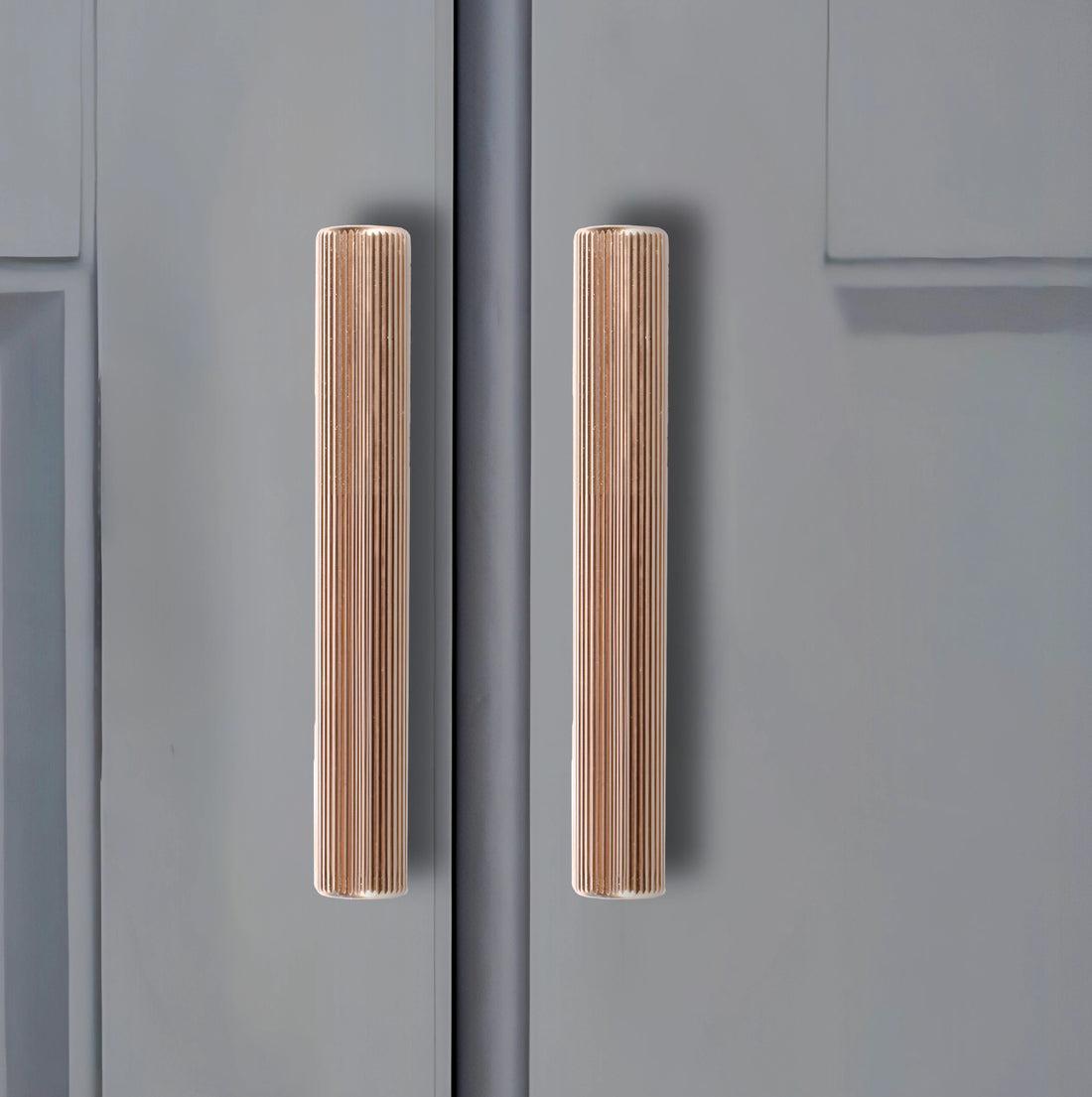 Mara handle AL-0012, gold aluminum, L90mm CC32mm, brushed finish, for kitchen drawers &amp; dressers by Mantara
