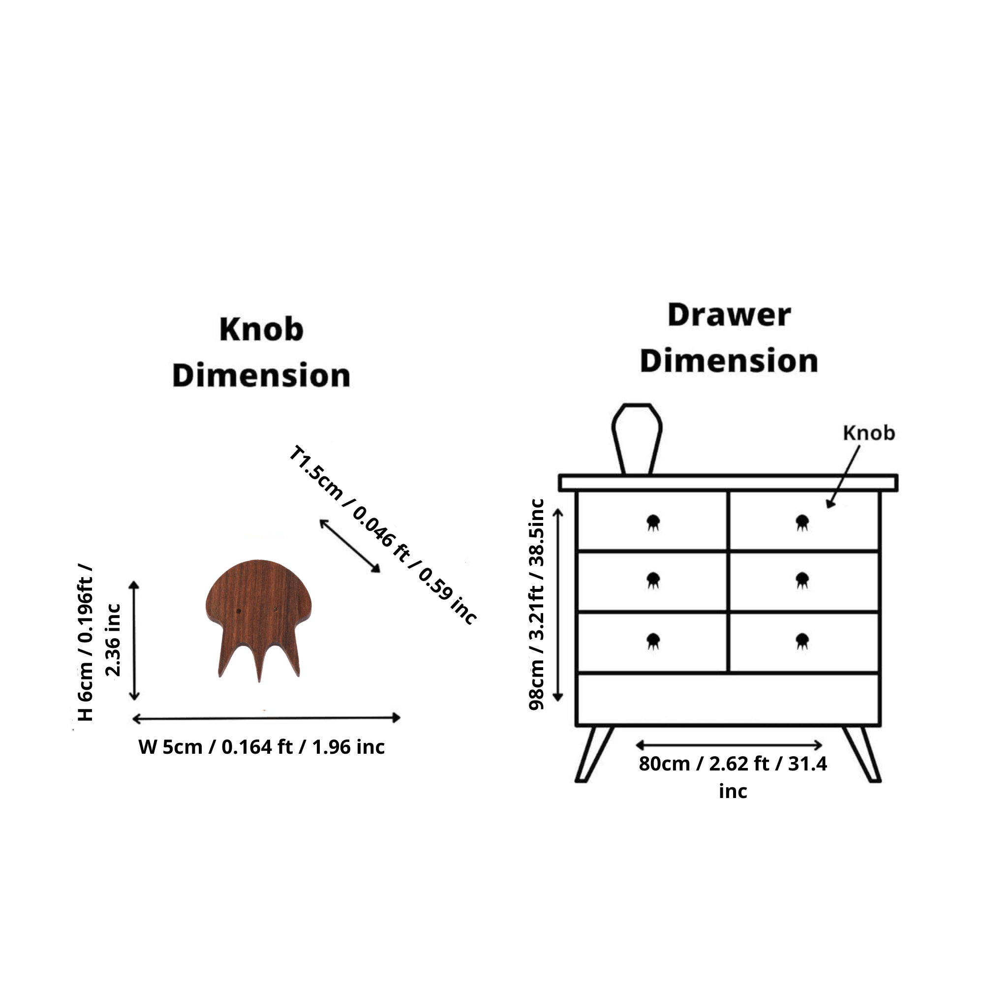 Squid Wooden Knob