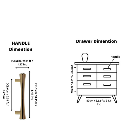 Palazzo Handle M-0014 in white marble &amp; gold brass, glossy finish, sizes 30–267mm, for drawers by Mantara