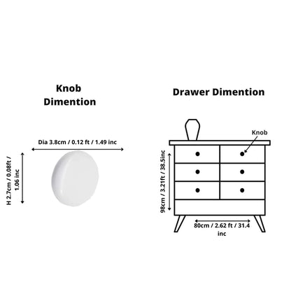 The Mantara CR-0005 Pebble Knob is a modern ceramic knob in white with a polished finish, ideal for wardrobes and drawers.
