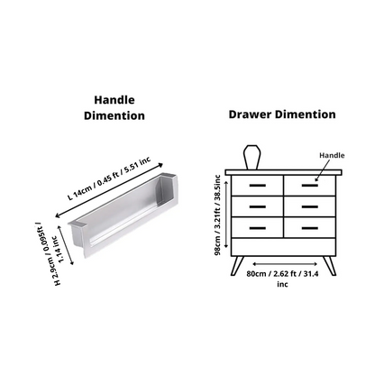 Concealed Rectangular Handle