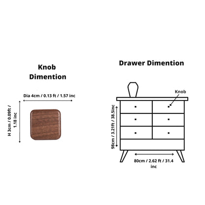 Mantara Sylvan Knob W-0045 is a modern walnut wood knob, ideal for kitchen drawers, dresser drawers.