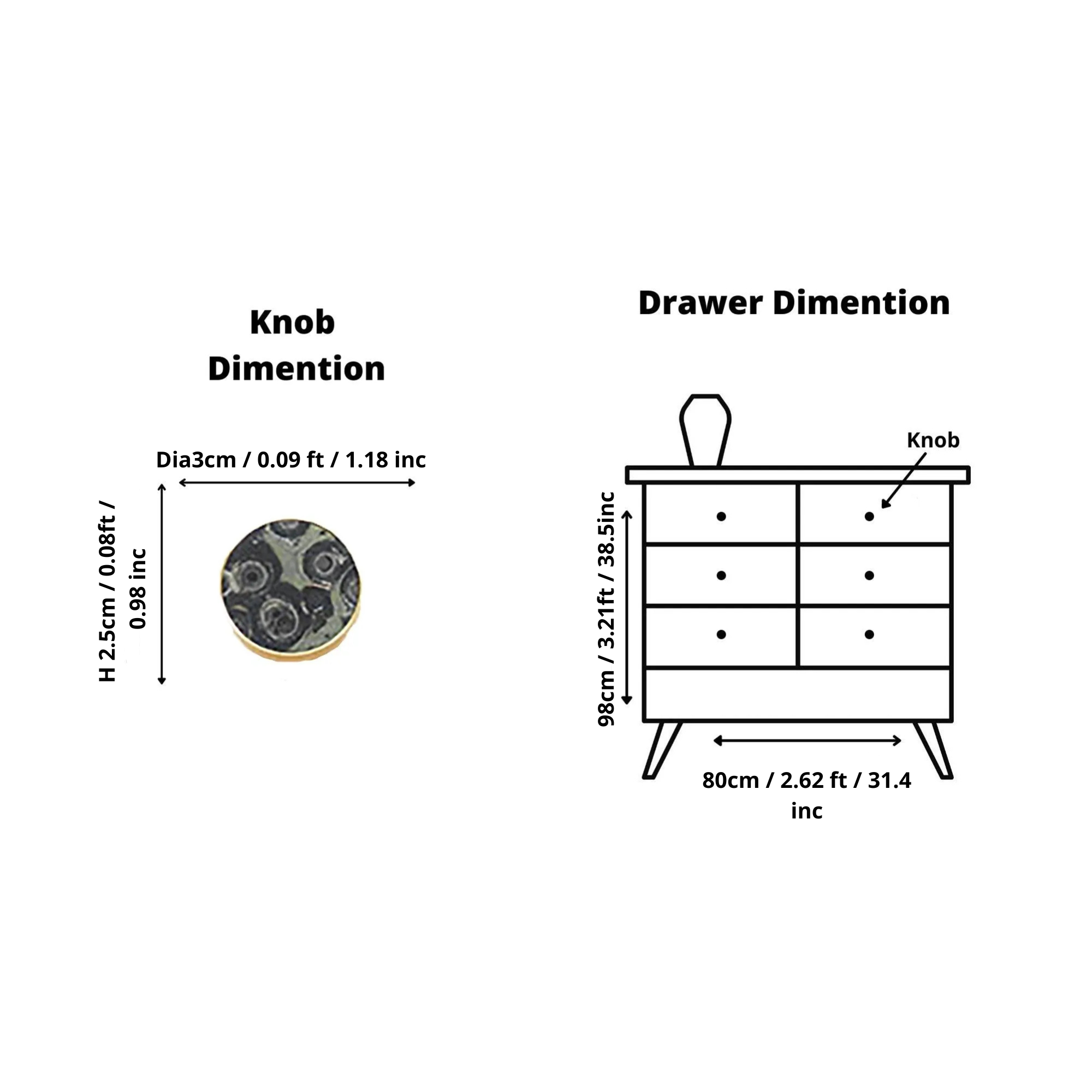 Carrara Knob
