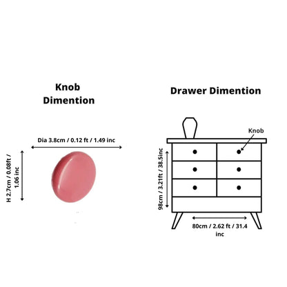 The Mantara CR-0005 Pebble Knob is a modern ceramic knob in red with a polished finish, ideal for wardrobes and drawers.