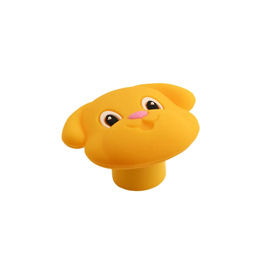 Mantara Max Knob S-0002 is a modern zinc alloy &amp; silicone knob in yellow,Green,Grey,Pink ideal for all types of drawers.