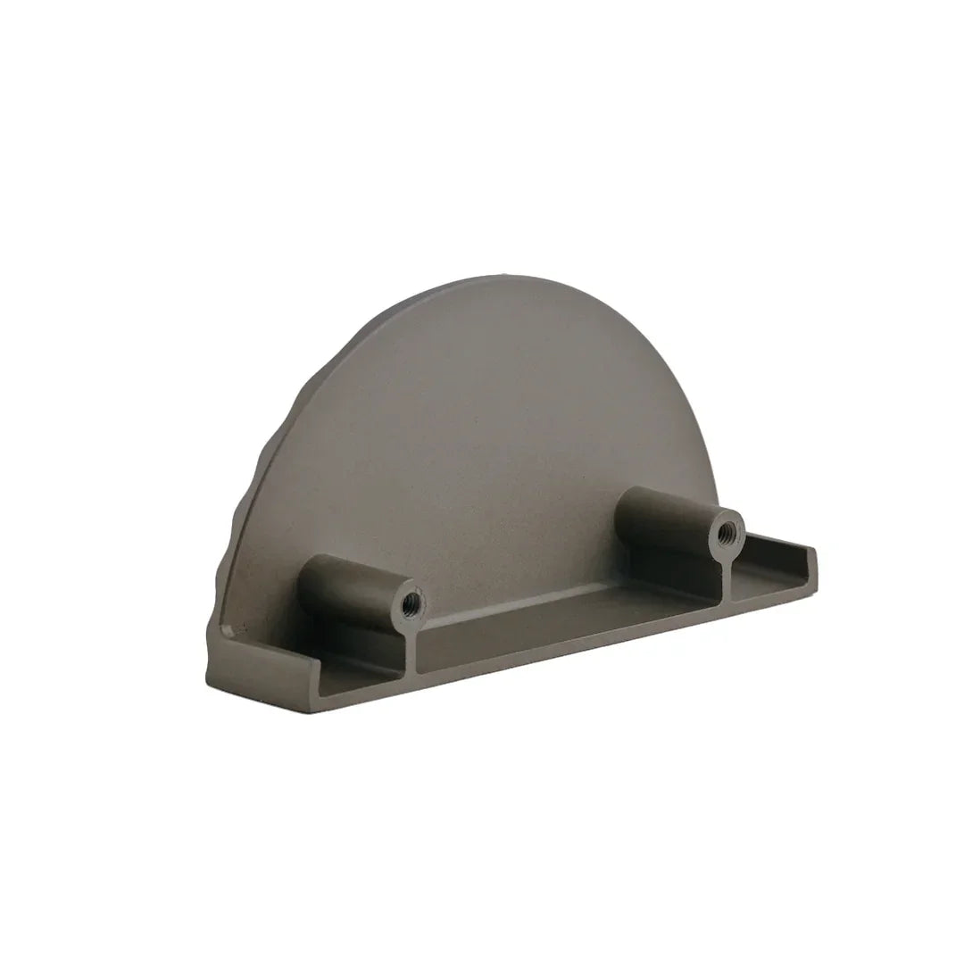 Mantara Lunette Pull Knob Z-0006 is a modern zinc knob in matte grey ideal for wardrobes, doors, and kitchens.