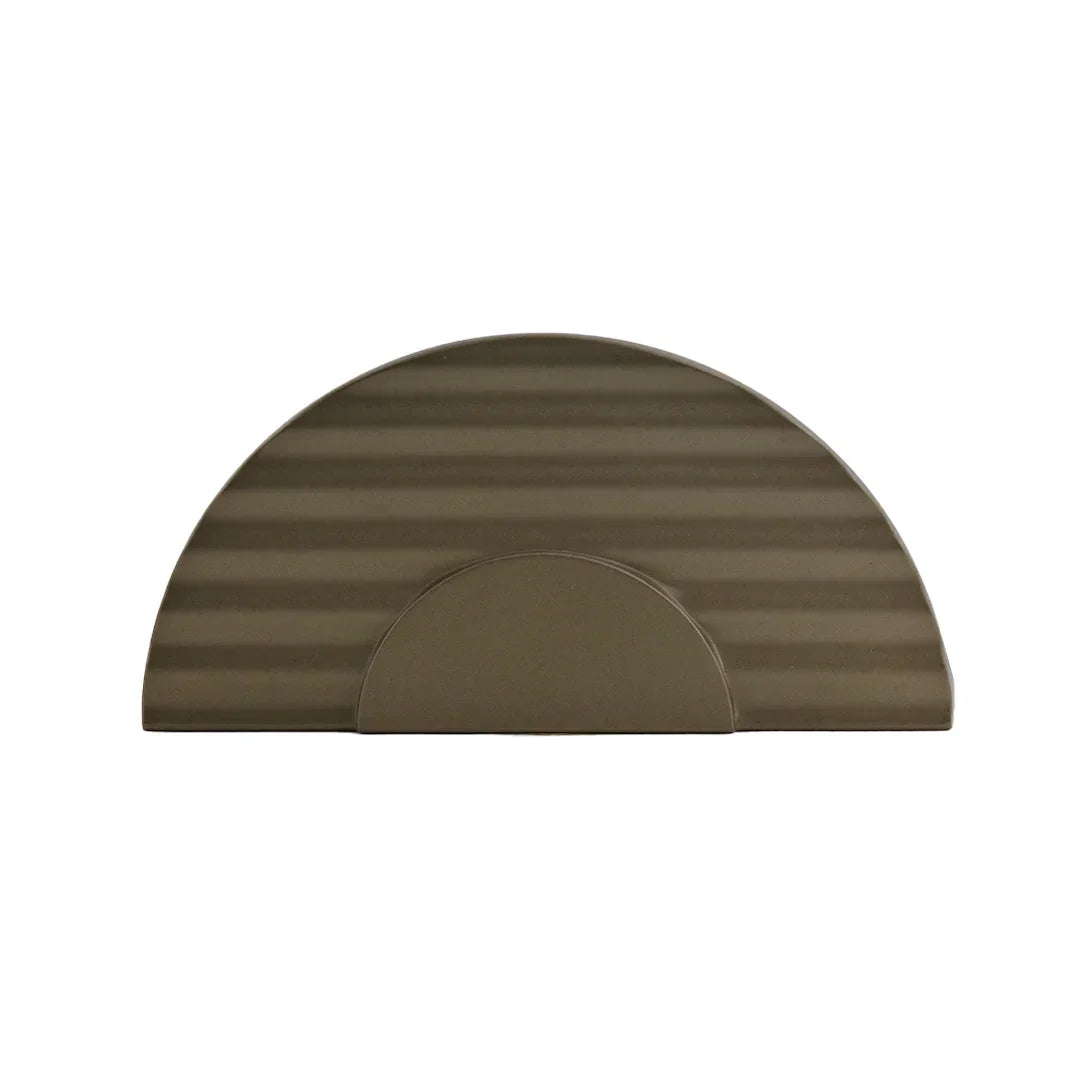 Mantara Lunette Pull Knob Z-0006 is a modern zinc knob in matte grey ideal for wardrobes, doors, and kitchens.