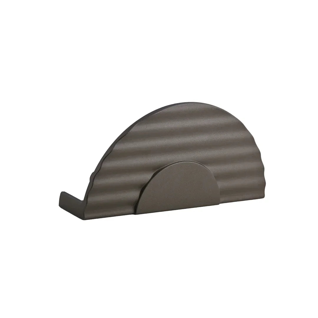 Mantara Lunette Pull Knob Z-0006 is a modern zinc knob in matte grey ideal for wardrobes, doors, and kitchens.