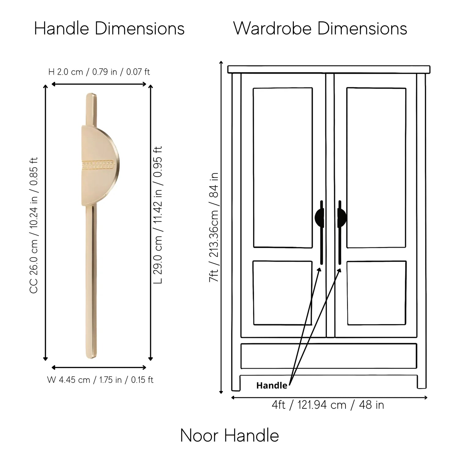 Mantara Noor Handle Z-0037 is a modern zinc handle in brushed gold  finish, ideal for kitchen and dresser drawers.