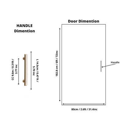 Acropolis Handle M-0010-H in white marble &amp; brass, brushed finish, 144mm &amp; 170mm, for modern cabinets by Mantara