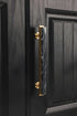 Acropolis solid brass & marble cabinet handle, white|green|grey finish, by Mantara, model M-0010-H.