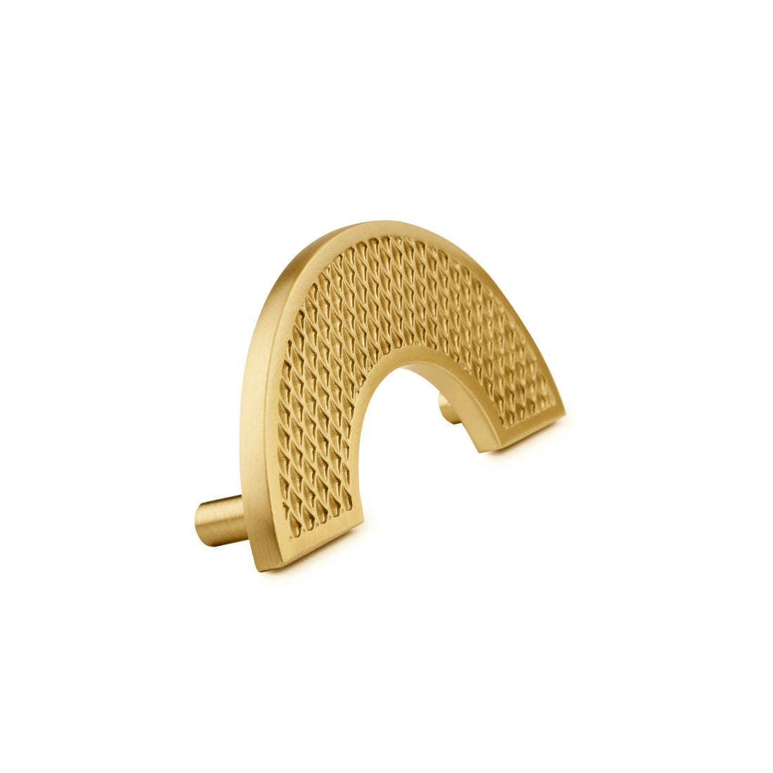Mantara B-0027 round crystal and brass knob. Premium cabinet hardware for drawers, wardrobes, and kitchen spaces.