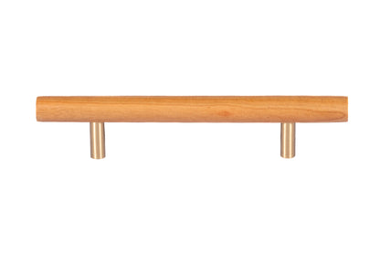 Mantara Alder Handle W-0023 is a modern wooden handle in brushed beech finish, ideal for kitchen drawers and dresser drawers.