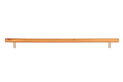 Mantara Alder Handle W-0023 is a modern wooden handle in brushed beech finish, ideal for kitchen drawers and dresser drawers.