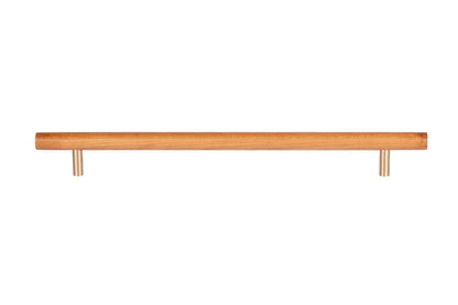 Mantara Alder Handle W-0023 is a modern wooden handle in brushed beech finish, ideal for kitchen drawers and dresser drawers.