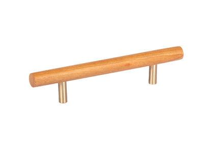 Mantara Alder Handle W-0023 is a modern wooden handle in brushed beech finish, ideal for kitchen drawers and dresser drawers.
