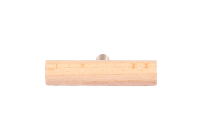 Mantara Alder Handle W-0023 is a modern wooden handle in brushed beech finish, ideal for kitchen drawers and dresser drawers.