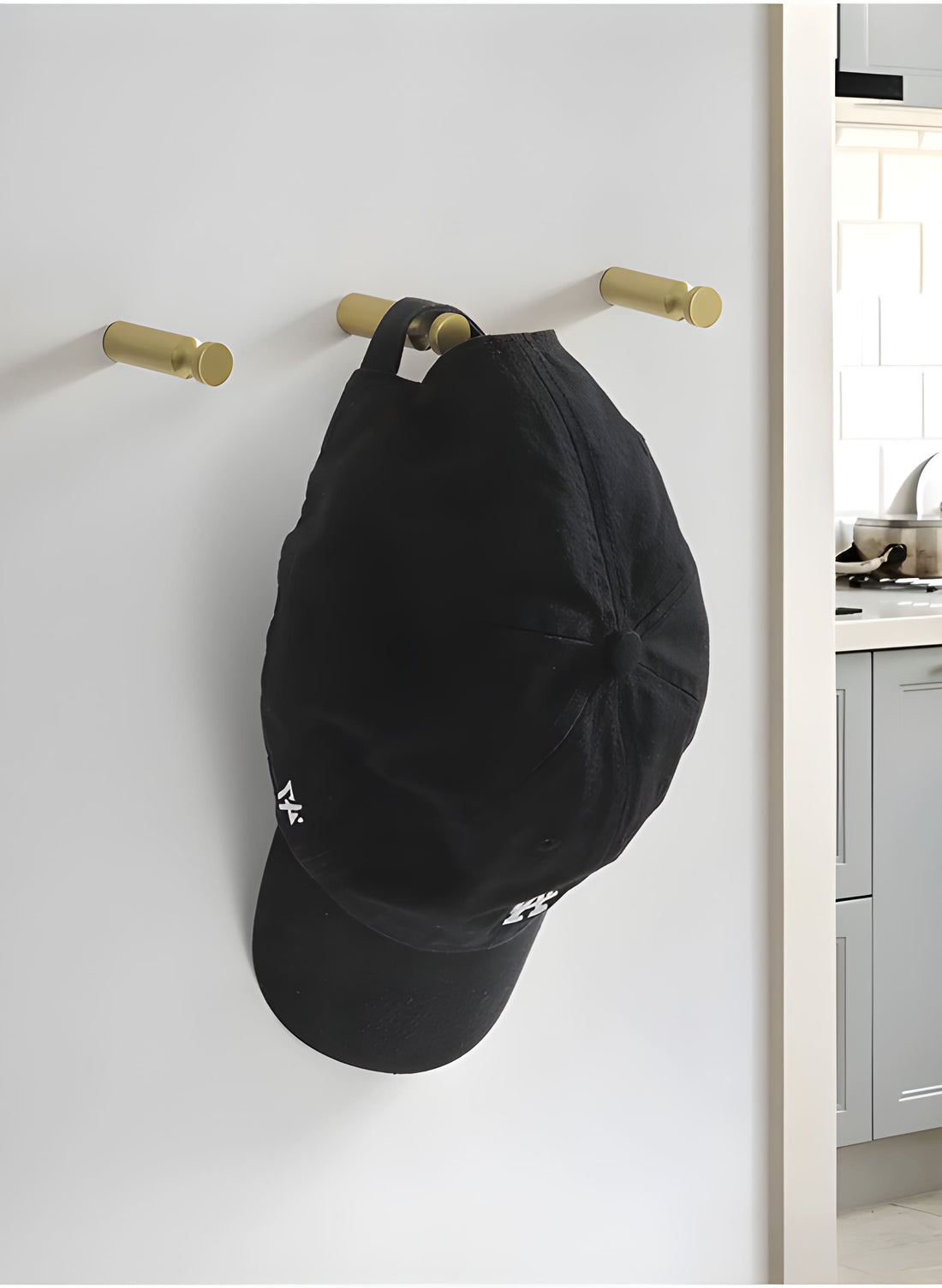 Wall hook made of solid brass in polished gold finish by Mantara, model B-0092 -  hook, brass hook, coat hook.