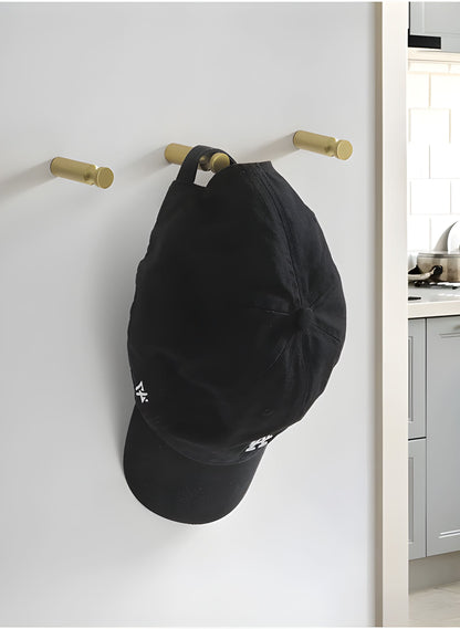 Wall hook made of solid brass in polished gold finish by Mantara, model B-0092 -  hook, brass hook, coat hook.